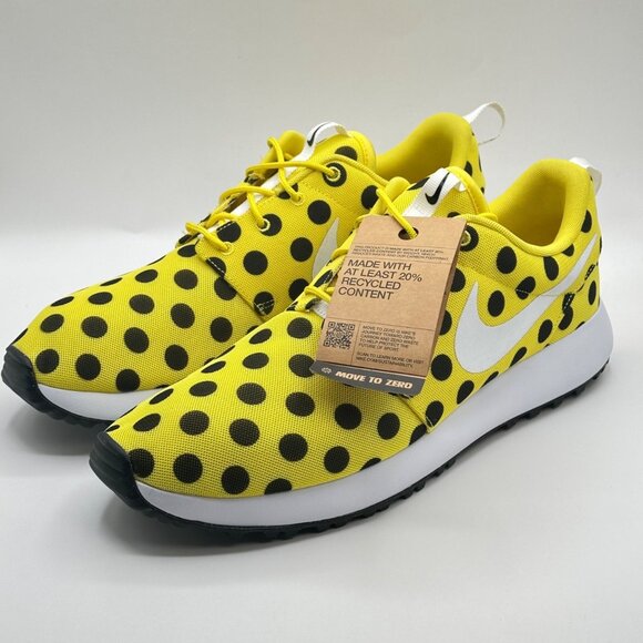 Nike Other - Men's Nike Roshe Golf Next Nature Golf Shoes Polka Dot Yellow Sz 13  FD2599-700